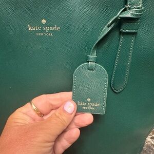 KATE SPADE Genuine Leather  Hand/Shoulder Bag Purse Green